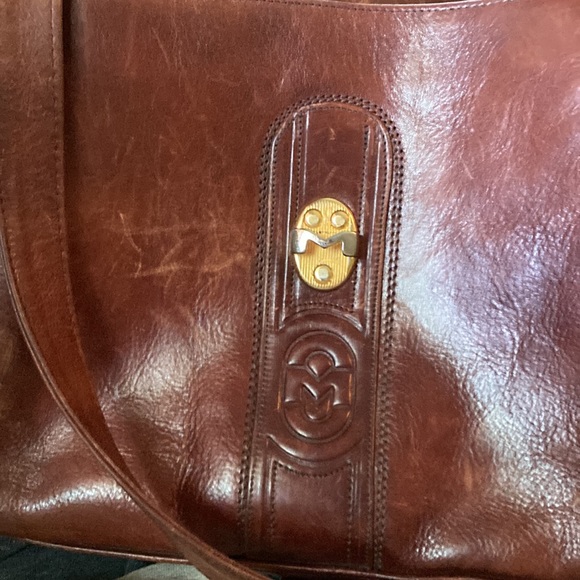 🔽Marino Orlandi shoulder and crossbody very 😊 nice! L 7.5 X W 8.5❤️ some scuff - Picture 7 of 9